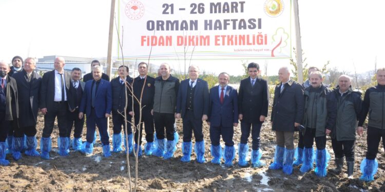 Çaycuma Kampüsünde İl Protokolünün katılımıyla fidan dikimi gerçekleştirildi