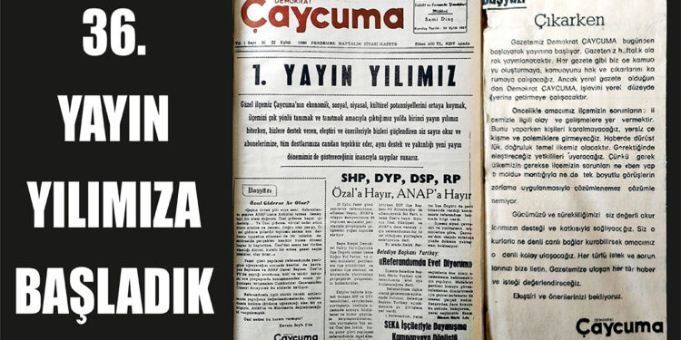 GAZETEMİZ 36. YAYIN YILINA BAŞLADI