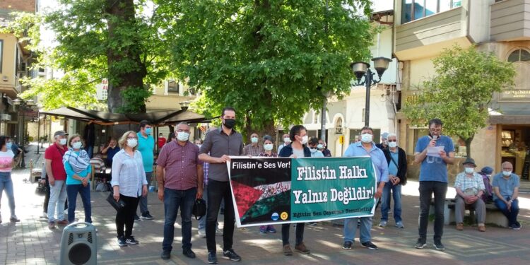 İsrail’in Filistin’e yönelik işgal ve saldırısı Çaycuma’da protesto edildi
